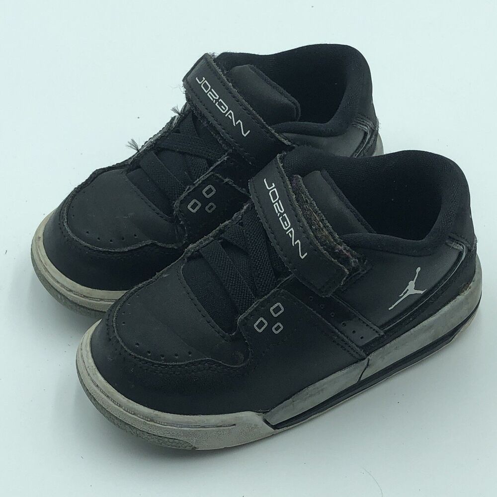 Nike Air Jordan Flight 23 Toddler Shoes Black/White/Silver 317823-011 8C SH6